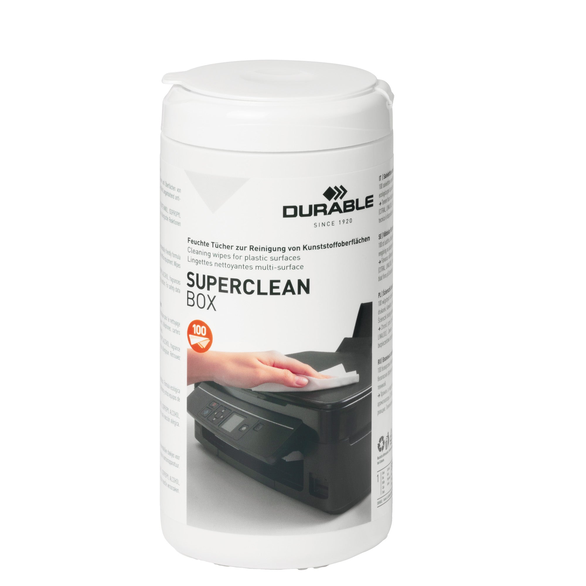 durable-salviette-detergenti-superfici-plastica-superclean-box-100pz-