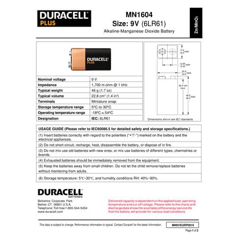 duracell-batterie-alcaline-plus100-transistor-9v-mn1604-blister-1-du0503