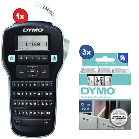 dymo-etichettatrice-portatile-label-manager-160-3-nastri-d1-12-mm-x-7-m-nero-bianco-2181011