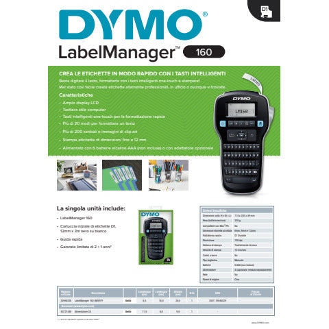 dymo-etichettatrice-portatile-label-manager-160-3-nastri-d1-12-mm-x-7-m-nero-bianco-2181011