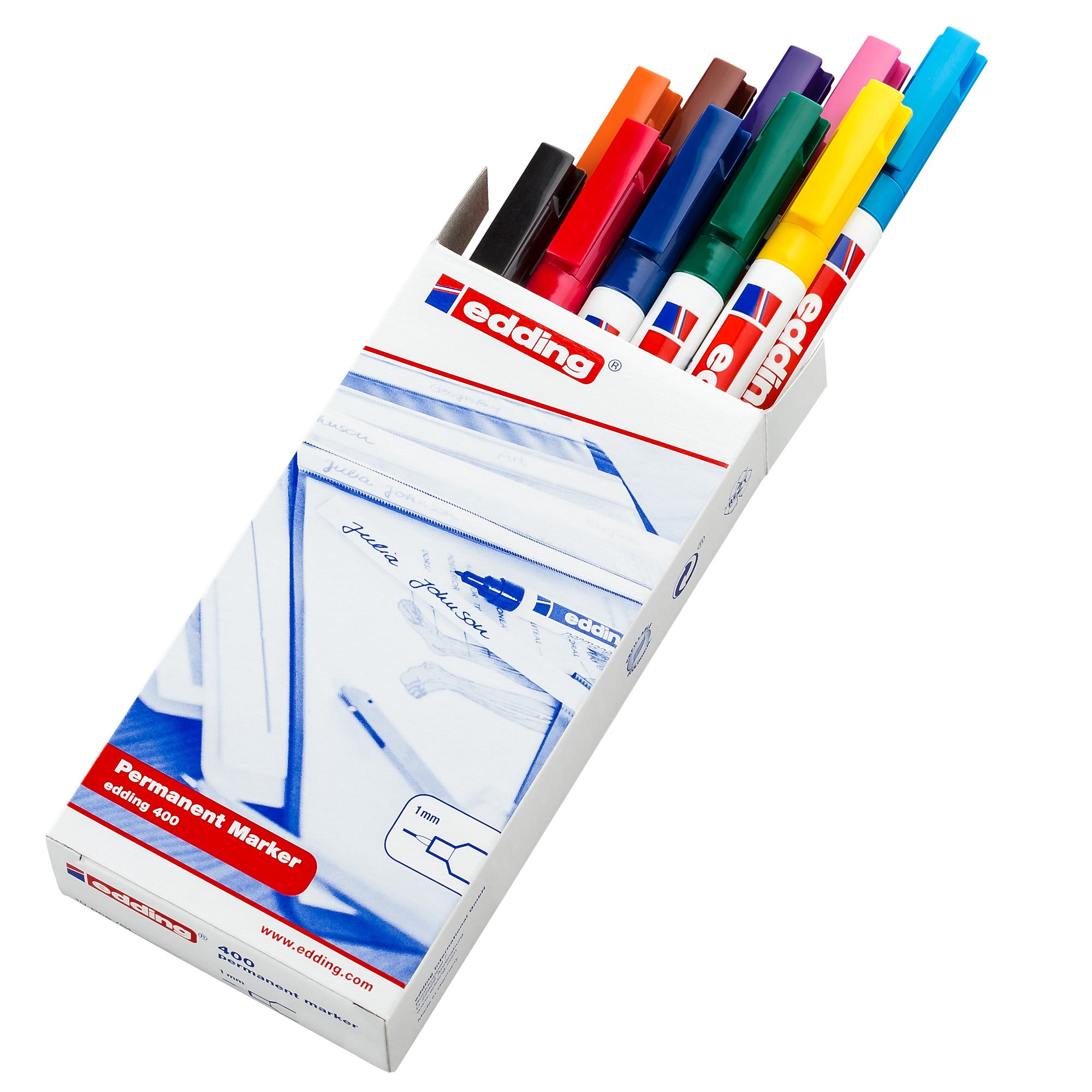 edding-astuccio-10-marcatore-permanente-400-punta-conica-col-assortiti