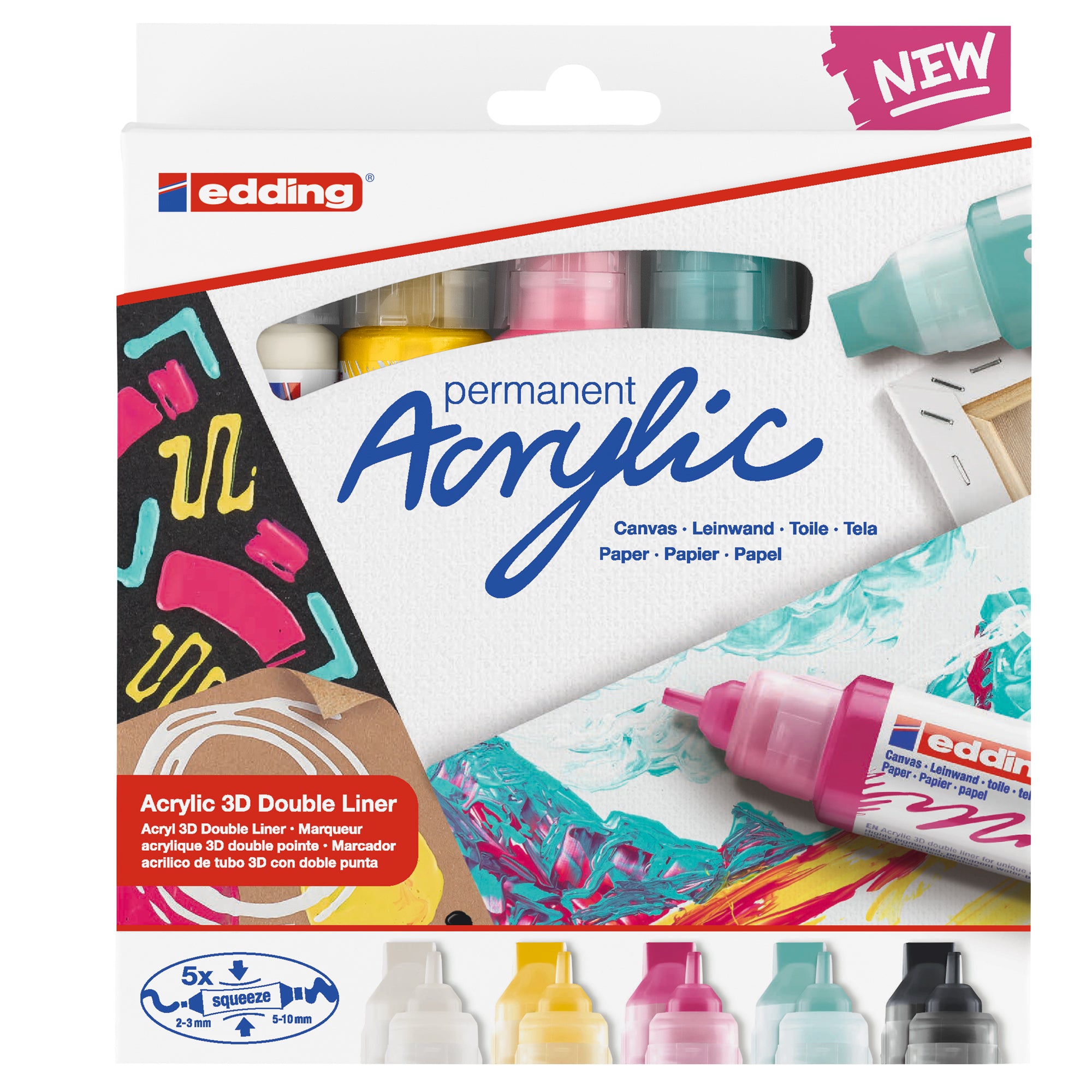 edding-astuccio-5-marcatori-acrilici-5400-3d-double-liner