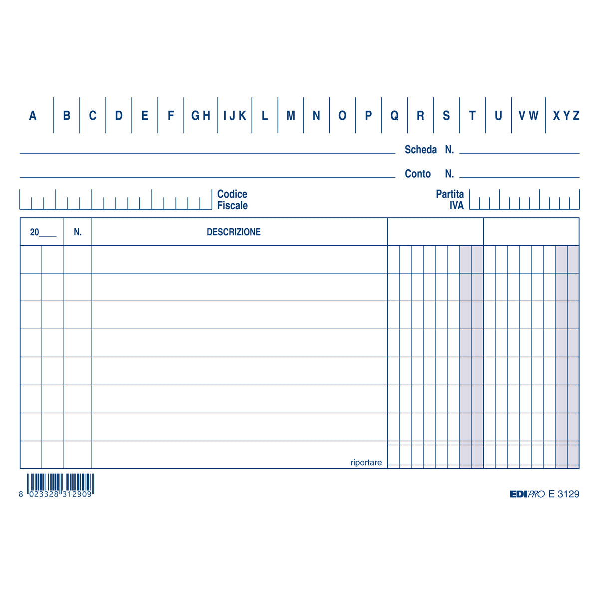 edipro-100-schede-2-colonne-orizzontale-10-5x15cm-e3129bl