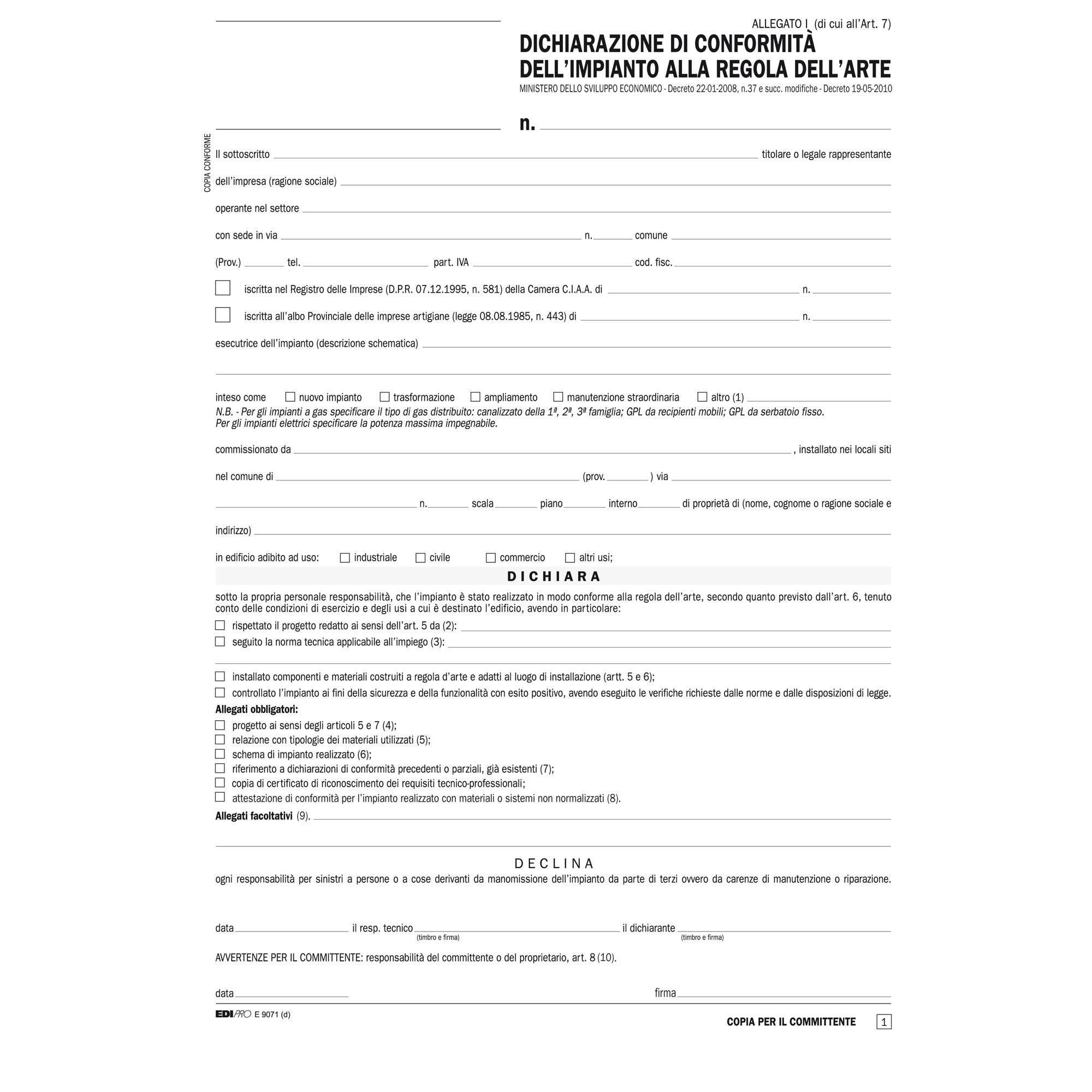 edipro-100fg-29-7x21-dichiarazione-conformita-impianto-snap-5-copie-autoric-e9071