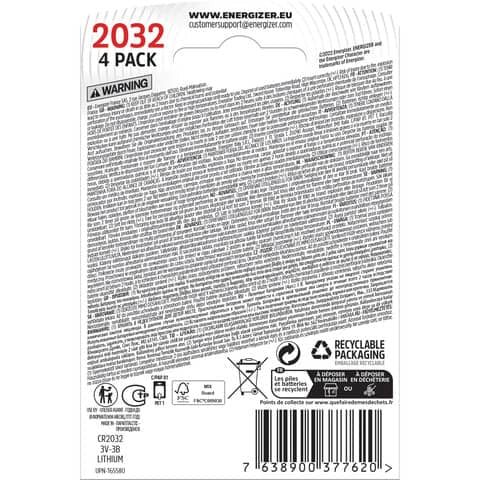 energizer-batterie-litio-bottone-lithium-bp4-3v-235-mah-cr2032-conf-4-pz-rossa-e304127202