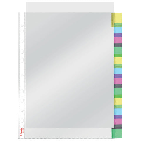 esselte-busta-index-perforazione-universale-12-tasti-colorati-f-to-a4-ppl-lucido-414170