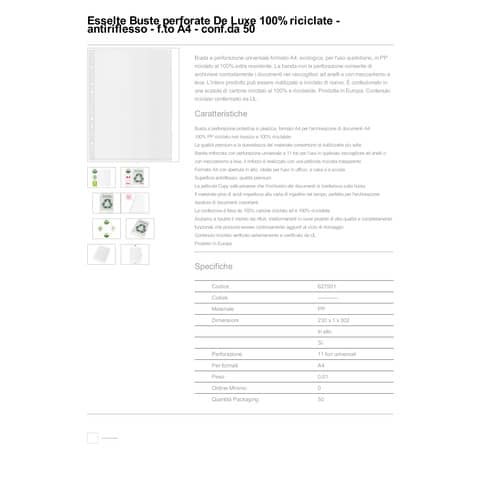esselte-buste-perforazione-universale-de-luxe-f-to-a4-100-riciclate-trasparenti-conf-50-pezzi-627501