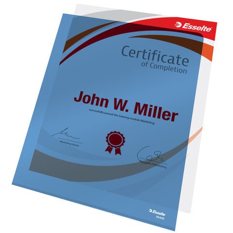 esselte-cartella-lucid-l-pvc-crystal-220x310-mm-conf-25-pezzi-blu-554350