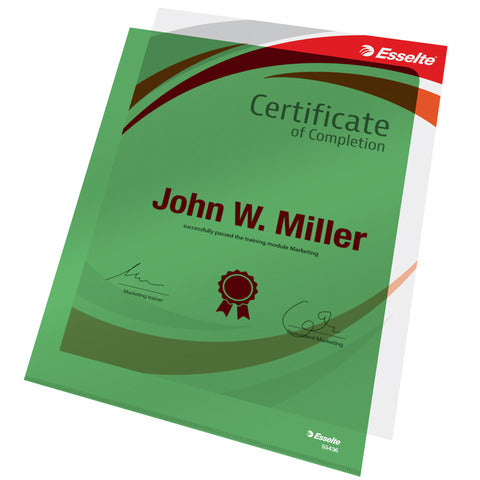 esselte-cartella-lucid-l-pvc-crystal-220x310-mm-conf-25-pezzi-verde-554360