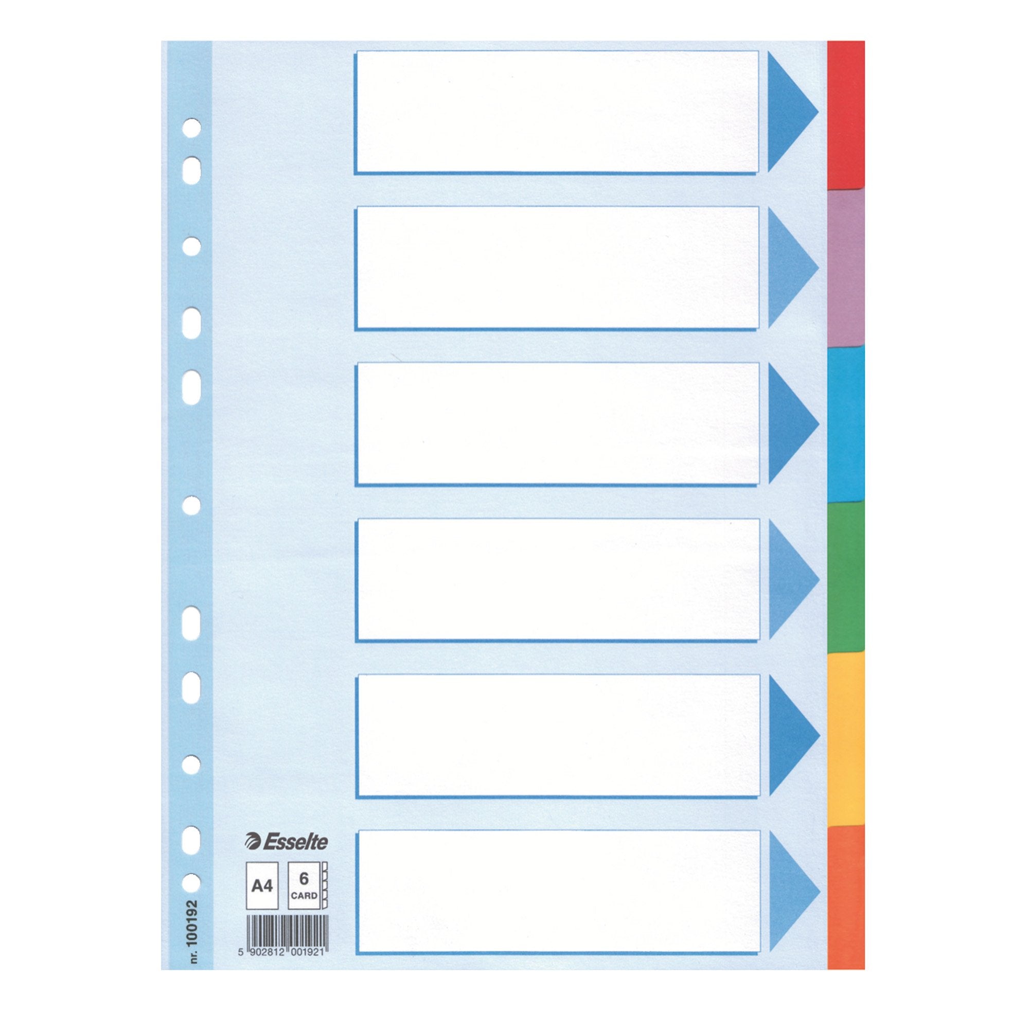 esselte-intercalare-cartoncino-6-tasti-colorati-f-to-a4