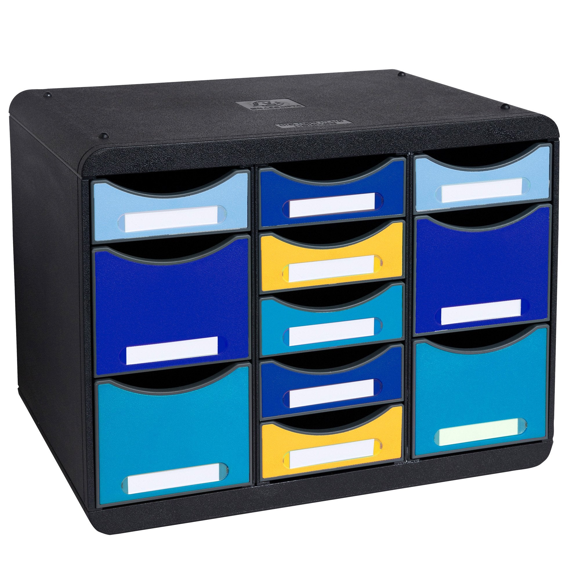 exacompta-cassettiera-11-cassetti-store-box-multi-nero-multicolore-bee-blue