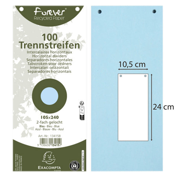 exacompta-conf-100-divisori-orizz-riciclati-105x240mm-forati-azzuro13415b