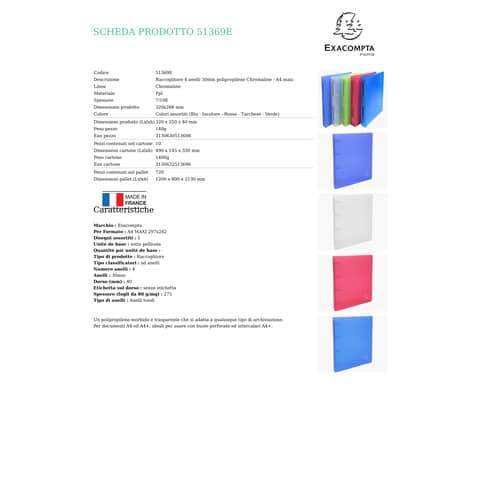 exacompta-raccoglitore-anelli-chromaline-4-anelli-diametro-30-mm-ppl-a4-maxi-297x242-5-colori-assortiti-51369e