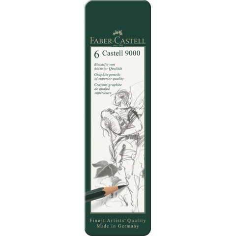 faber-castell-astuccio-metallo-6-matite-9000-gradazioni-assortite-119063