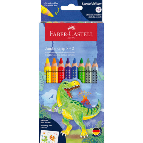 faber-castell-matita-jumbo-grip-conf-10-pz-fantasia-dinosauri-110922