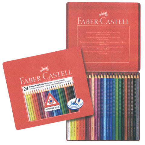 faber-castell-matite-colorate-colour-grip-assortiti-astuccio-metallo-24-112423