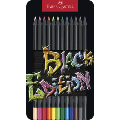 faber-castell-matite-colorate-faber-castell-black-edition-colori-assortiti-conf-12-pezzi-116413