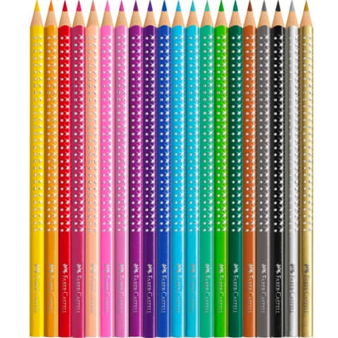 faber-castell-matite-colorate-sparkle-colori-assortiti-20-matite-1-temperino-sleeve-mini-turchese-201641
