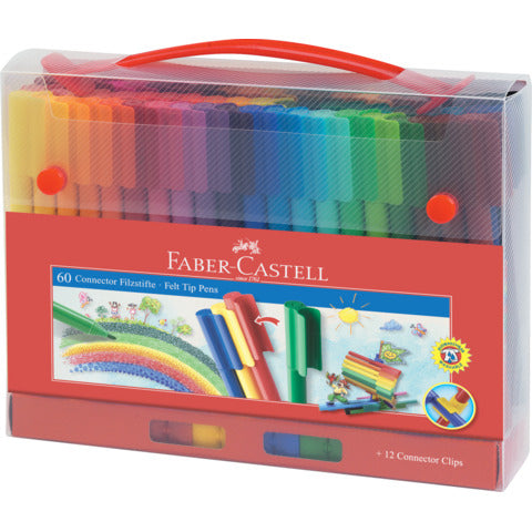 faber-castell-valigetta-metallo-faber-castell-pennarelli-connector-pens-conf-60-pezzi-155560