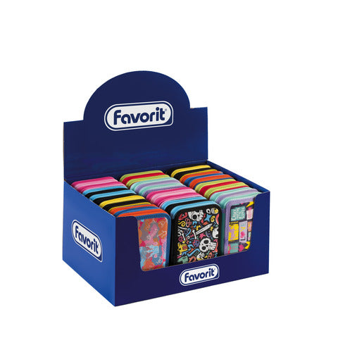 favorit-astuccio-3-zip-fantasy-12-pastelli-18-pennarelli-colori-assortiti-400195575