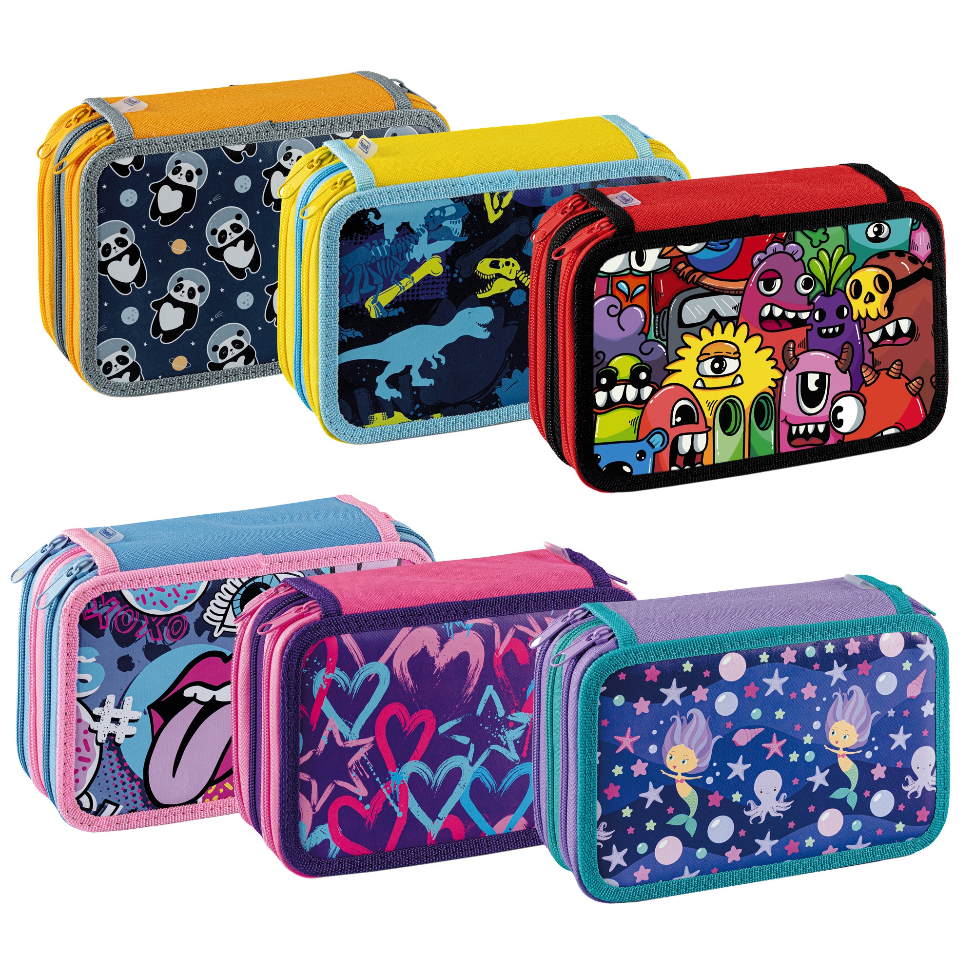 favorit-astuccio-3-zip-fantasy-13x20x7-5cm-colori-assortiti
