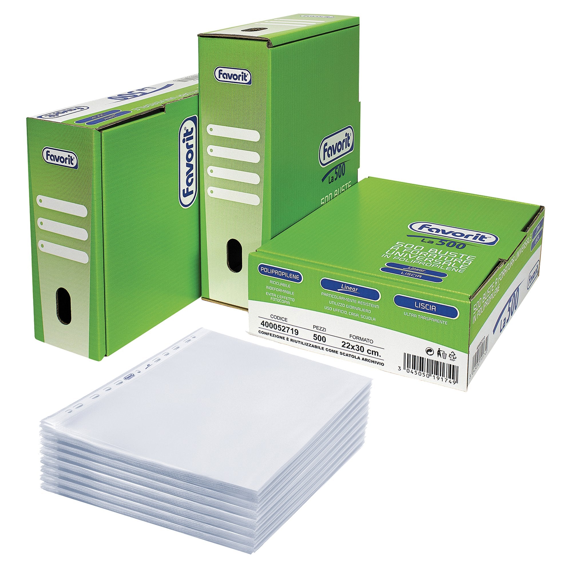 favorit-scatola-500-buste-forate-22x30-linear-liscio-ppl