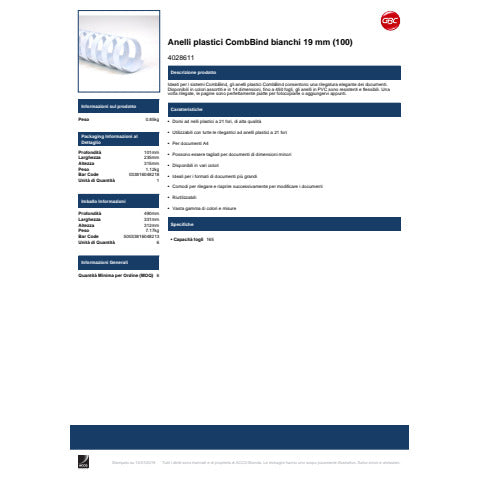 gbc-dorsi-plastici-combbind-21-anelli-19-mm-a4-fino-165-fogli-conf-100-dorsi-bianco-4028611
