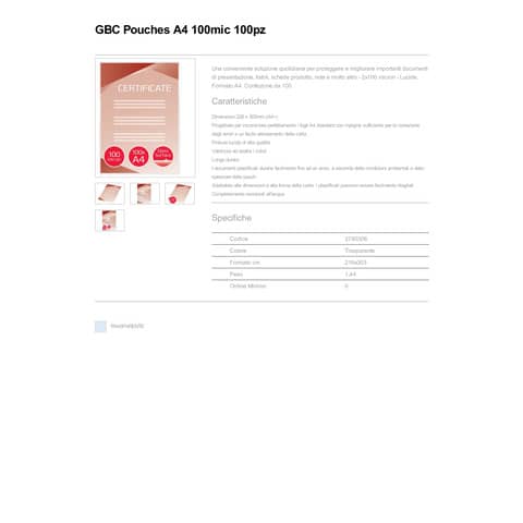 gbc-pouches-plastificatrici-caldo-2x100-m-finitura-lucida-a4-21-6x30-3-cm-conf-100-pezzi-3740306