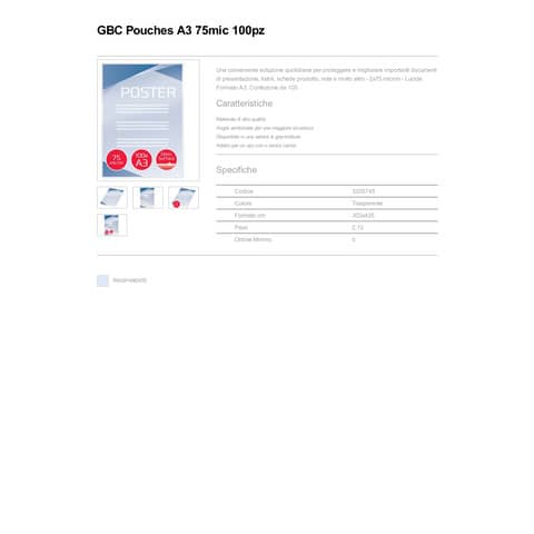 gbc-pouches-plastificatrici-caldo-2x75-m-finitura-lucida-a3-30-3x42-6-cm-conf-100-pezzi-3200745