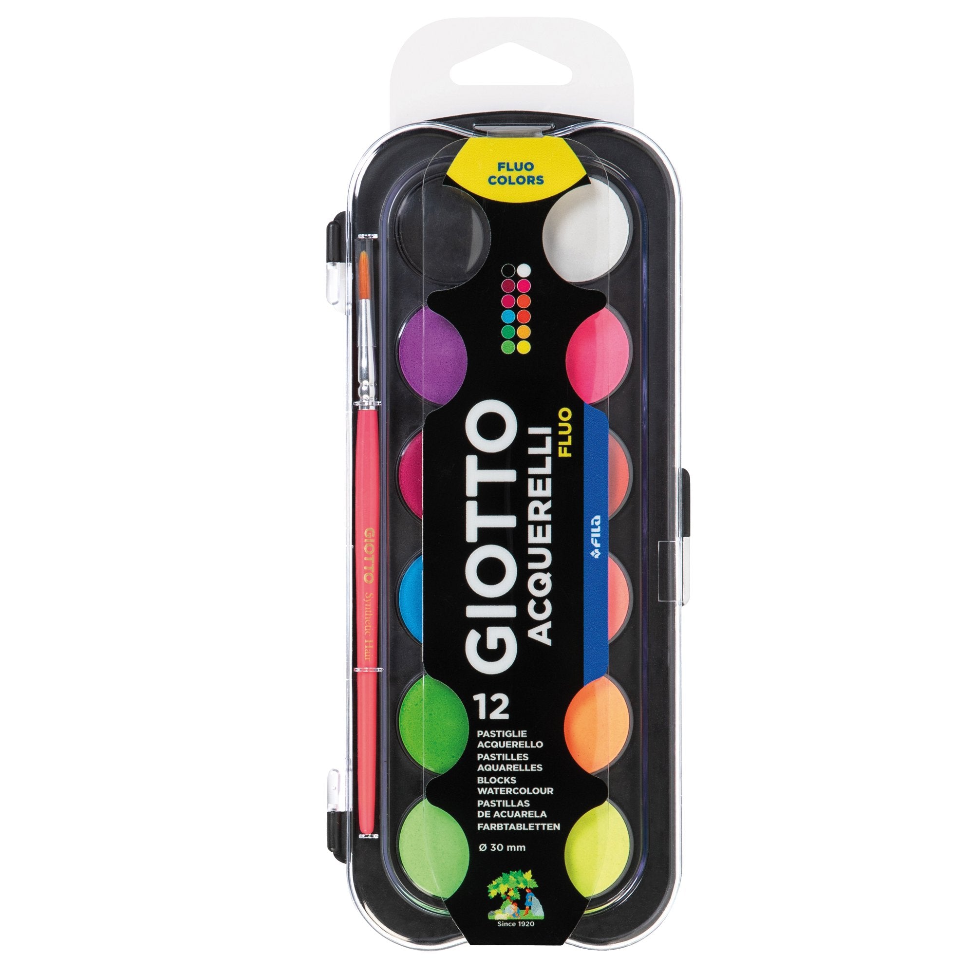 giotto-colori-acquerello-12-pastiglie-fluo-d30mm