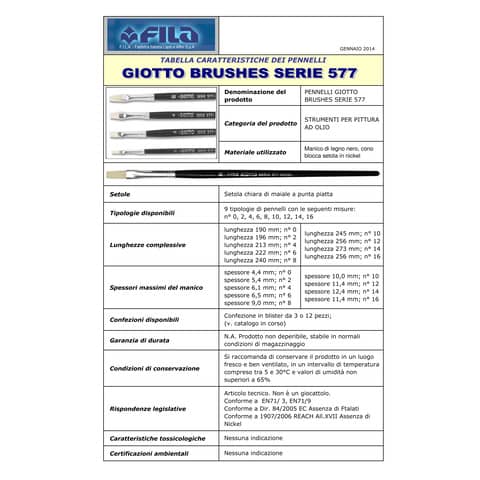 giotto-pennello-serie-art-punta-piatta-577-16-f571600