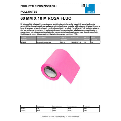 global-notes-roll-notes-60-mm-x-10-m-rosa-fluo-q562032
