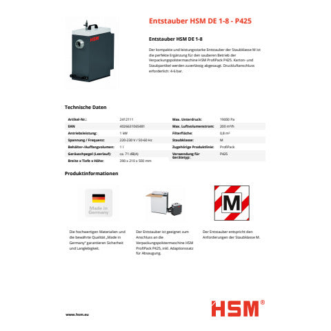 hsm-depolverizzatore-de-1-8-profilpack-p425-max-1-l-grigio-chiaro-ferro-2412111