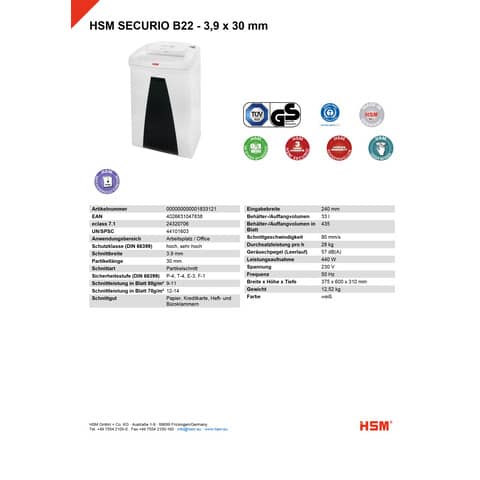 hsm-distruggidocumenti-securio-b22-p-4-33-l-taglio-frammenti-3-9x30-mm-bianco-1833121