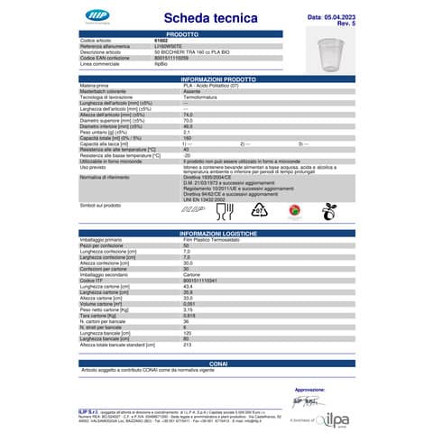 ilipbio-bicchieri-trasparenti-pla-bio-160-cc-conf-50-pezzi-61602