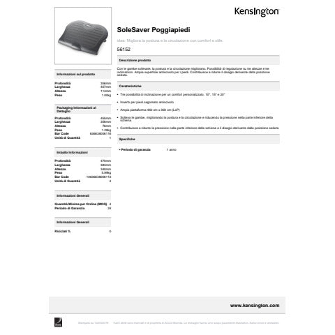 kensington-poggiapiedi-regolabile-solesaver-nero-56152