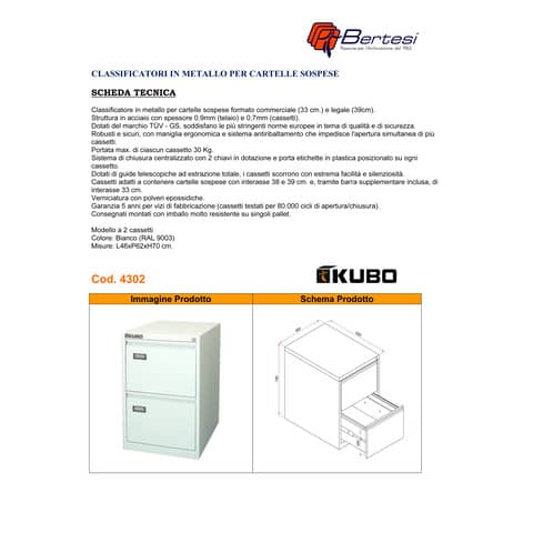 kubo-classificatore-cartelle-sospese-2-cassetti-46x62x70-cm-bianco-4302