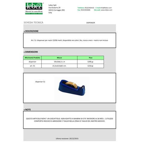 lebez-dispenser-nastro-adesivo-33-66mt-nero-art-51