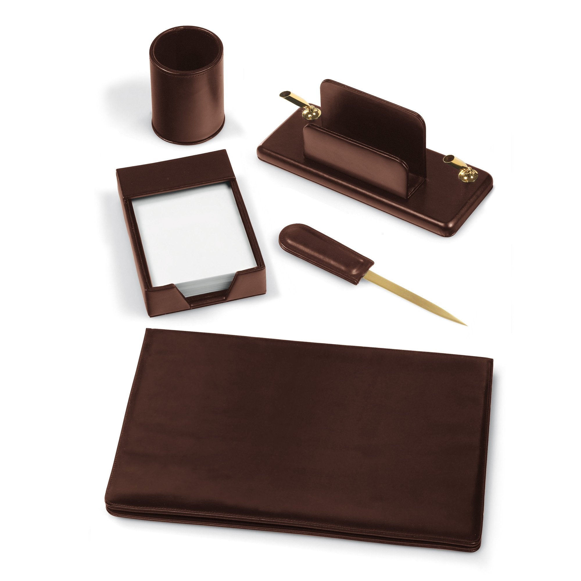 lebez-servizio-scrittoio-art-119-marrone-similpelle-5-componenti