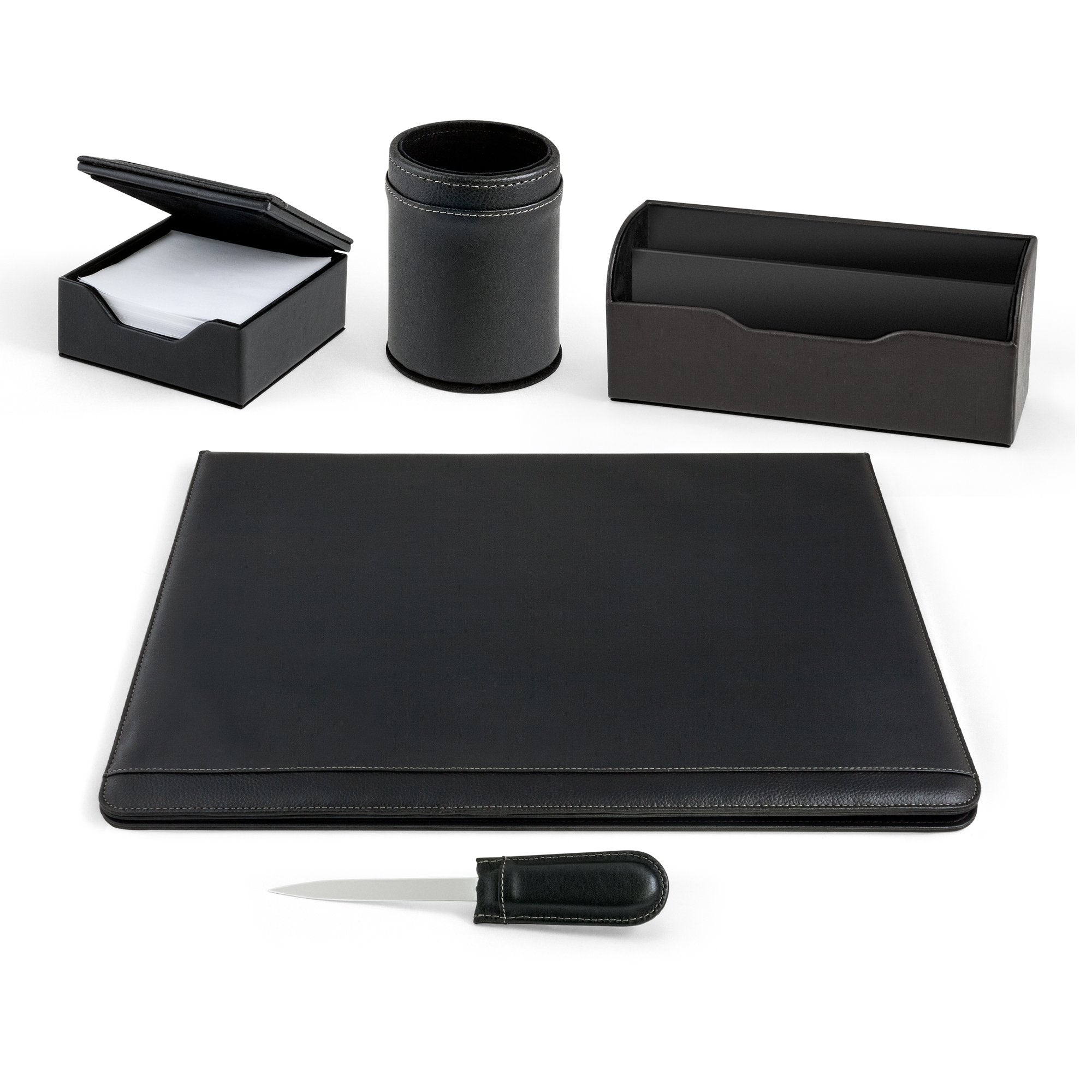 lebez-set-scrivania-william-nero-sintetico-5-pezzi-niji