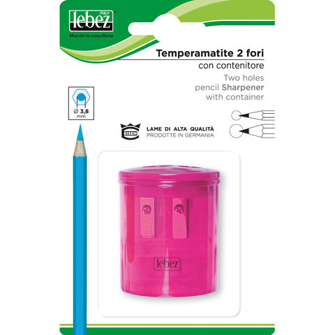 lebez-temperamatite-2-fori-trasparent-serbatoio-blister-colori-assortiti-413b