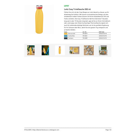 leitz-bottiglia-termica-cosy-500-ml-6-8x23-5x6-8-cm-giallo-caldo-90160019