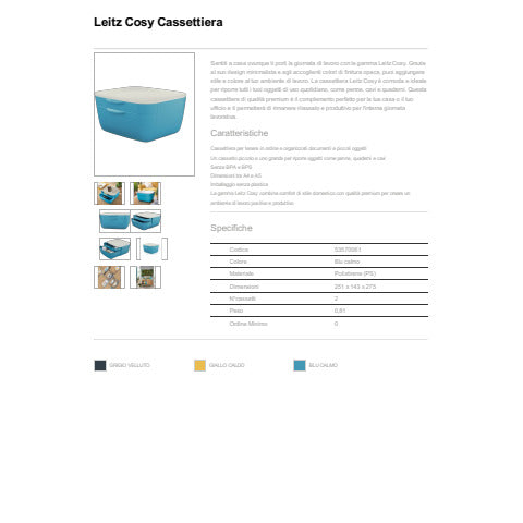 leitz-cassettiera-cosy-2-cassetti-25x14-3x27-5-cm-blu-calmo-53570061