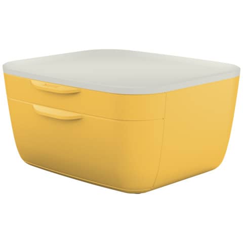 leitz-cassettiera-cosy-2-cassetti-25x14-3x27-5-cm-giallo-caldo-53570019
