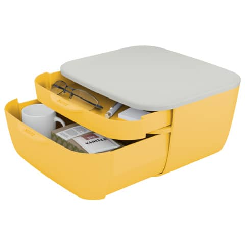 leitz-cassettiera-cosy-2-cassetti-25x14-3x27-5-cm-giallo-caldo-53570019