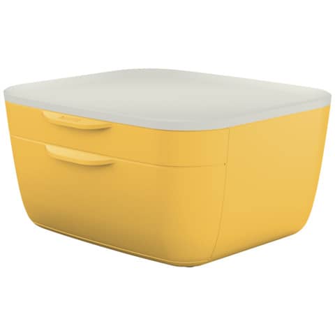 leitz-cassettiera-cosy-2-cassetti-25x14-3x27-5-cm-giallo-caldo-53570019