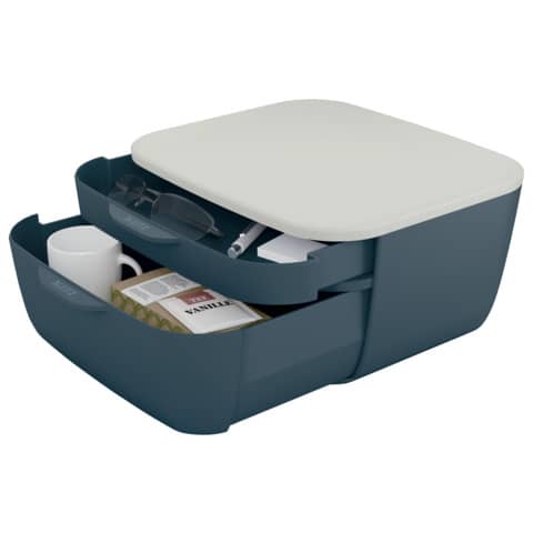 leitz-cassettiera-cosy-2-cassetti-25x14-3x27-5-cm-grigio-velluto-53570089