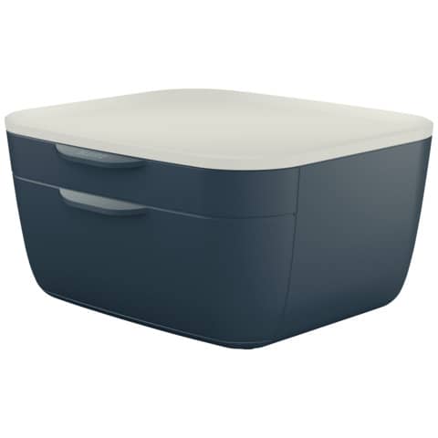 leitz-cassettiera-cosy-2-cassetti-25x14-3x27-5-cm-grigio-velluto-53570089