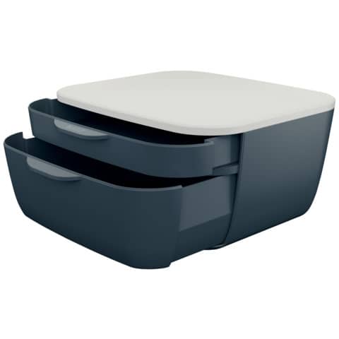 leitz-cassettiera-cosy-2-cassetti-25x14-3x27-5-cm-grigio-velluto-53570089