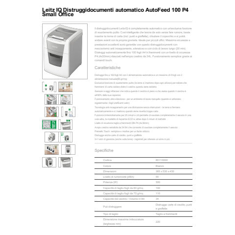 leitz-distruggidocumenti-automatico-iq-p4-small-office-autofeed-100-ff-34-l-bianco-80110000